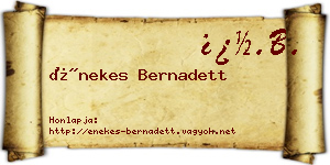 Énekes Bernadett névjegykártya